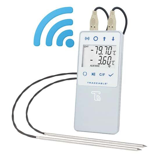 Termómetro Wifi TraceableLive con dos sensores -90°C a +105°C