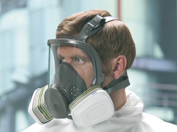 Mascarillas 3M contra polvo y olores de gases ácidos ó vapores orgánicos -  Máscaras - Seguridad e Higiene - Equipo de laboratorio